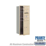 Salsbury Industries 3710S-03SFP-03-FP 4C Horizontal Mailbox 10 Door High Front Loading Private Access Sandstone