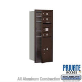 Salsbury Industries 3710S-03ZFP-03-FP 4C Horizontal Mailbox 10 Door High Front Loading Private Access Bronze
