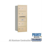 Salsbury Industries 3710S-04SRP-04-RP 4C Horizontal Mailbox 10 Door High Rear Loading Private Access Sandstone