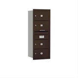 Salsbury Industries 3710S-04ZRU-04-RU 4C Horizontal Mailbox 10 Door High Rear Loading USPS Access Bronze