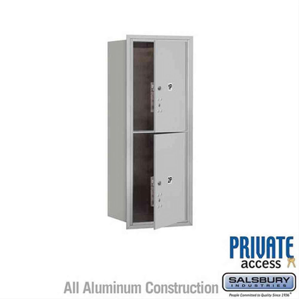 Salsbury Industries 3710S-2PAFP-2P-FP 4C Horizontal Mailbox 10 Door High Front Loading Private Access Aluminum
