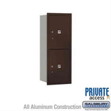 Salsbury Industries 3710S-2PZRP-2P-RP 4C Horizontal Mailbox 10 Door High Rear Loading Private Access Bronze