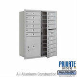 Salsbury Industries 3711D-15AFP-15-FP 4C Horizontal Mailbox 11 Door High Front Loading Private Access Aluminum