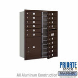 Salsbury Industries 3711D-15ZFP-15-FP 4C Horizontal Mailbox 11 Door High Front Loading Private Access Bronze