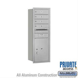 Salsbury Industries 3711S-04ARP-04-RP 4C Horizontal Mailbox 11 Door High Rear Loading Private Access Aluminum