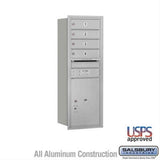 Salsbury Industries 3711S-04ARU-04-RU 4C Horizontal Mailbox 11 Door High Rear Loading USPS Access Aluminum