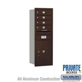 Salsbury Industries 3711S-04ZRP-04-RP 4C Horizontal Mailbox 11 Door High Rear Loading Private Access Bronze