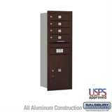 Salsbury Industries 3711S-04ZRU-04-RU 4C Horizontal Mailbox 11 Door High Rear Loading USPS Access Bronze