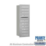 Salsbury Industries 3711S-09ARP-09-RP 4C Horizontal Mailbox 11 Door High Rear Loading Private Access Aluminum