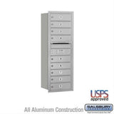 Salsbury Industries 3711S-09ARU-09-RU 4C Horizontal Mailbox 11 Door High Rear Loading USPS Access Aluminum
