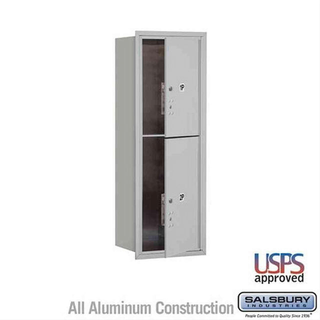 Salsbury Industries 3711S-2PAFU-2P-FU 4C Horizontal Mailbox 11 Door Parcel Locker Front Loading USPS Access Aluminum