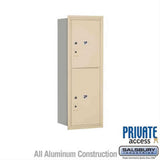 Salsbury Industries 3711S-2PSRP-2P-RP 4C Horizontal Mailbox 11 Door Parcel Locker Rear Loading Private Access Sandstone