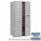 Salsbury Industries 3716D-20AFP-20-FP 4C Horizontal Maximum Height Mailbox Front Loading Private Access Aluminum