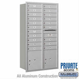 Salsbury Industries 3716D-20ARP-20-RP 4C Horizontal Maximum Height Mailbox Rear Loading Private Access Aluminum