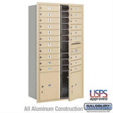Salsbury Industries 3716D-20SFU-20-FU 4C Horizontal Maximum Height Mailbox Front Loading USPS Access Sandstone