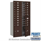 Salsbury Industries 3716D-20ZFP-20-FP 4C Horizontal Maximum Height Mailbox Front Loading Private Access Bronze
