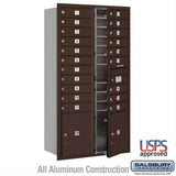 Salsbury Industries 3716D-20ZFU-20-FU 4C Horizontal Maximum Height Mailbox Front Loading USPS Access Bronze