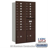 Salsbury Industries 3716D-20ZRU-20-RU 4C Horizontal Maximum Height Mailbox Rear Loading USPS Access Bronze