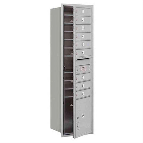 Salsbury Industries 3716S-09AFU-09-FU 4C Horizontal Maximum Height Mailbox Front Loading USPS Access Aluminum
