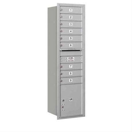 Salsbury Industries 3716S-09ARP-09-RP 4C Horizontal Maximum Height Mailbox Rear Loading Private Access Aluminum