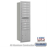 Salsbury Industries 3716S-09ARU-09-RU 4C Horizontal Maximum Height Mailbox Rear Loading USPS Access Aluminum