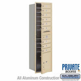 Salsbury Industries 3716S-09SFP-09-FP 4C Horizontal Maximum Height Mailbox Front Loading Private Access Sandstone
