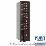 Salsbury Industries 3716S-09ZFP-09-FP 4C Horizontal Maximum Height Mailbox Front Loading Private Access Bronze