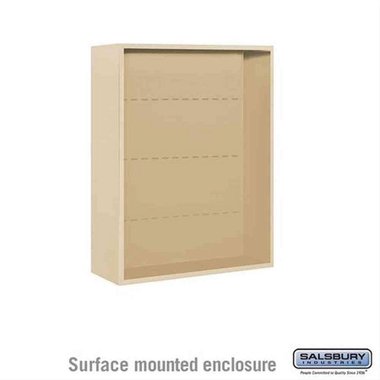 Salsbury Industries 3810D-SAN Surface Mounted Enclosure for 3710 Double Column Sandstone