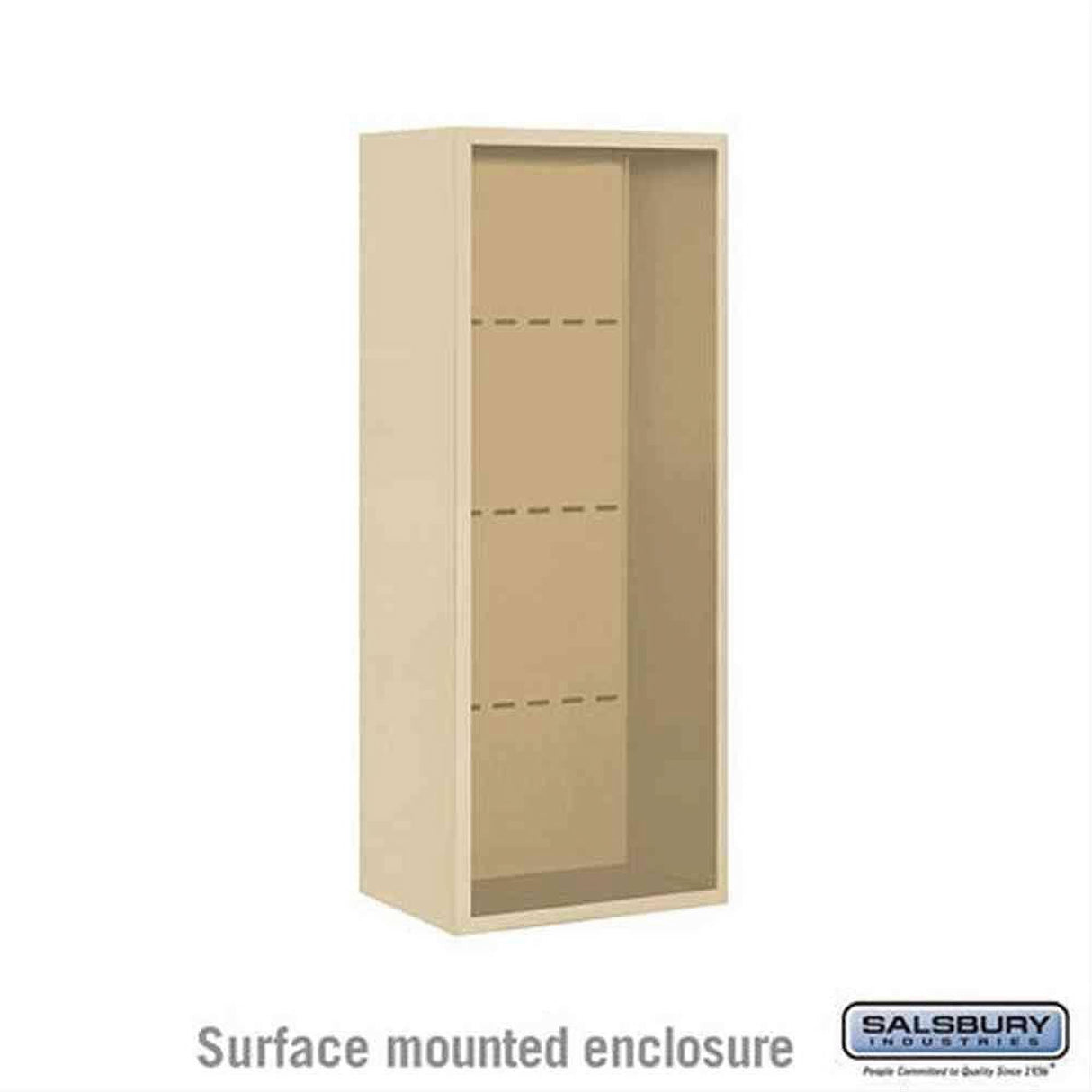 Salsbury Industries 3810S-SAN Surface Mounted Enclosure for 3710 Single Column Sandstone
