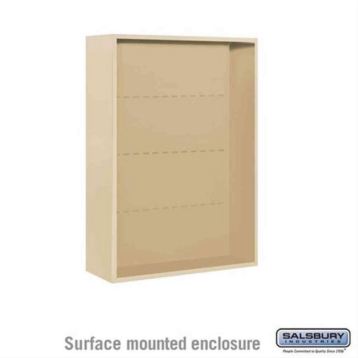 Salsbury Industries 3811D-SAN Surface Mounted Enclosure for 3711 Double Column Sandstone
