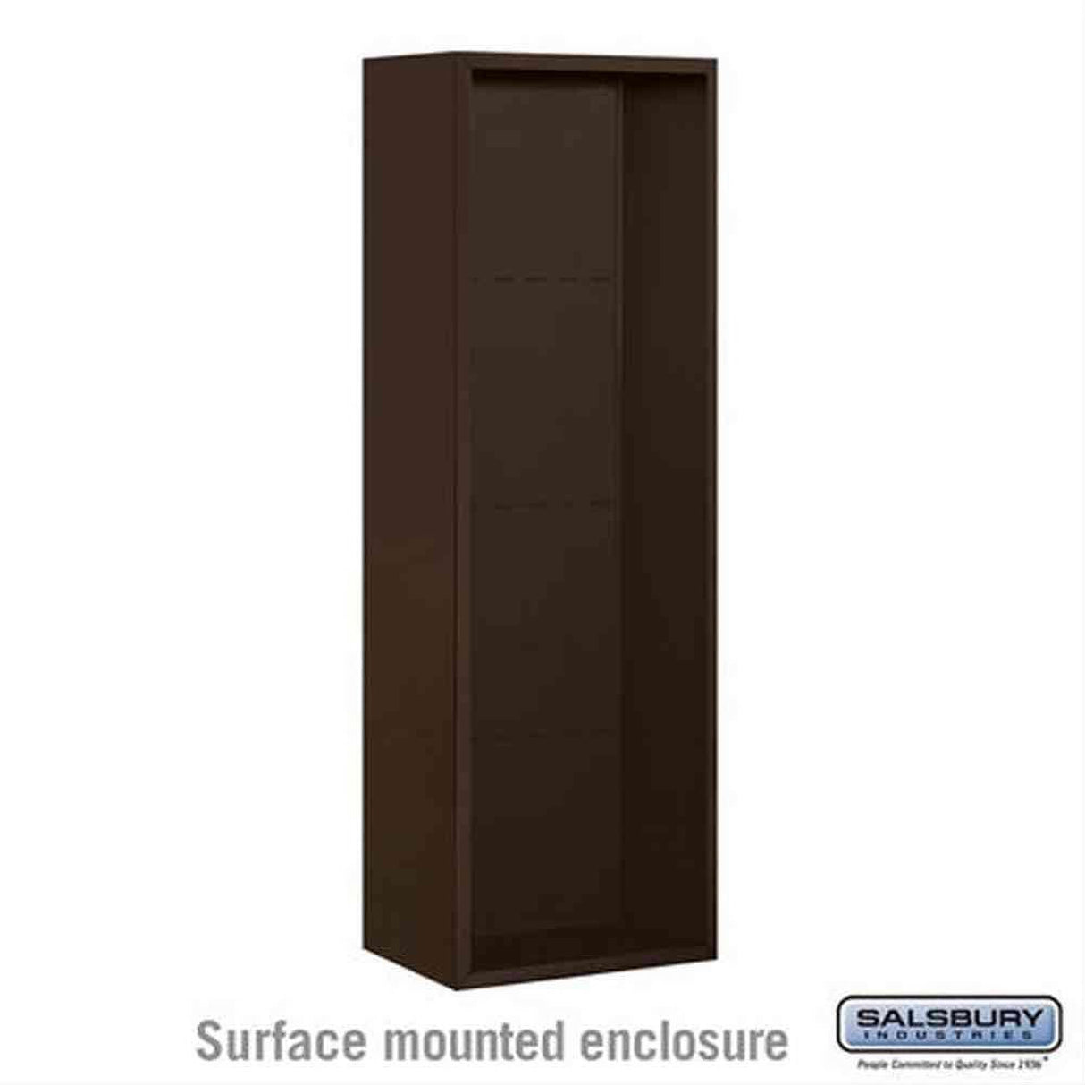 Salsbury Industries 3811S-BRZ Surface Mounted Enclosure for 3711 Single Column Bronze