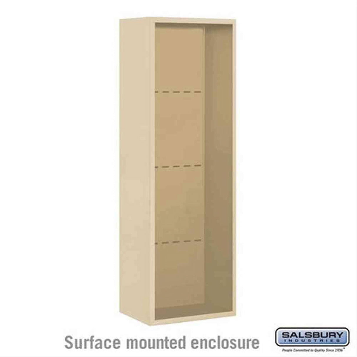 Salsbury Industries 3811S-SAN Surface Mounted Enclosure for 3711 Single Column Sandstone