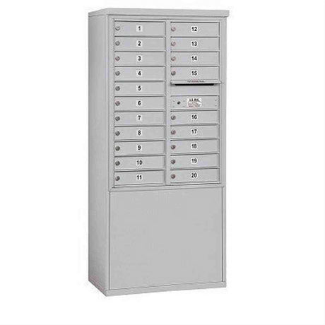 Salsbury Industries 3911D-20AFU-20 Free-Standing 4C Horizontal Mailbox Aluminum