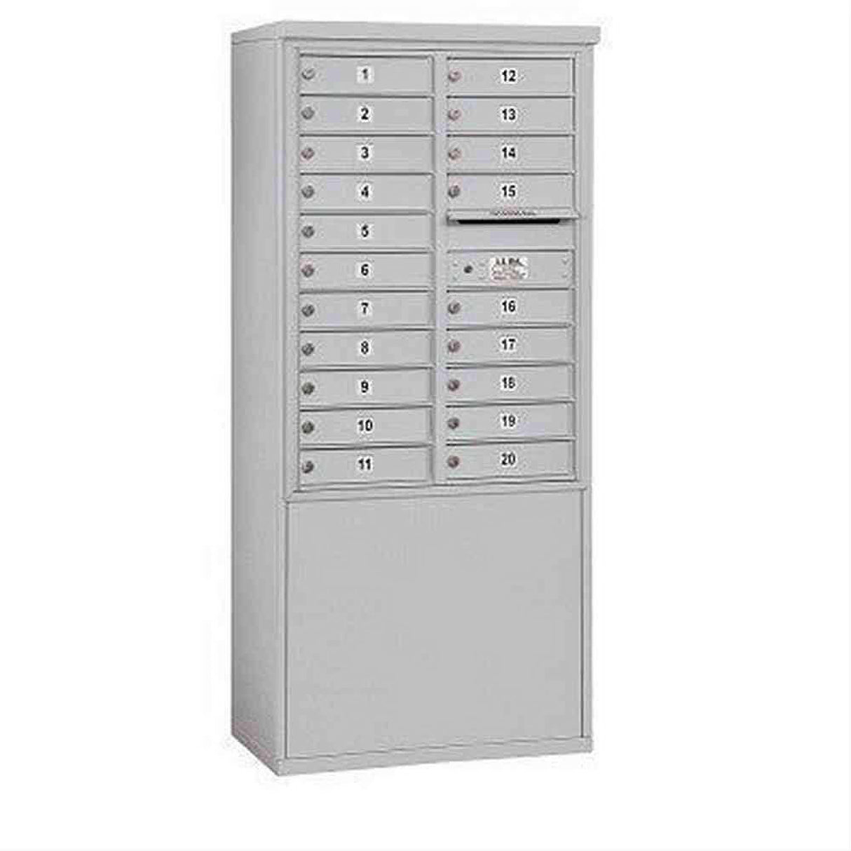 Salsbury Industries 3911D-20AFU-20 Free-Standing 4C Horizontal Mailbox Aluminum