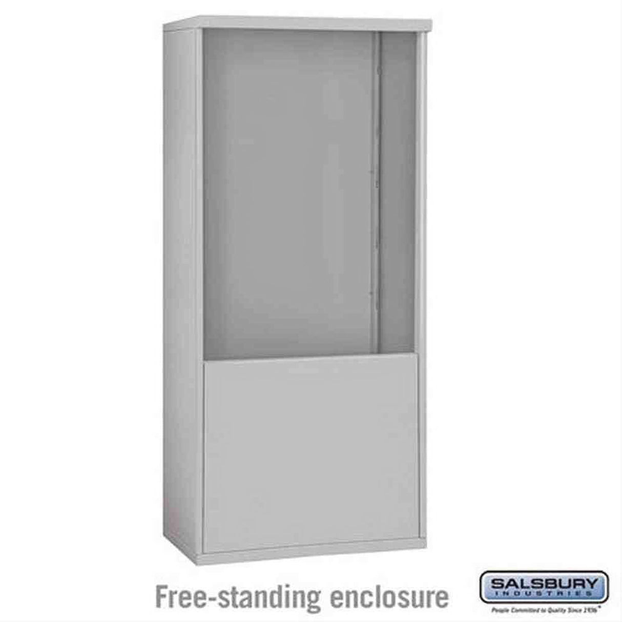 Salsbury Industries 3911D-ALM Free Standing Enclosure for 3711 Double Column Aluminum