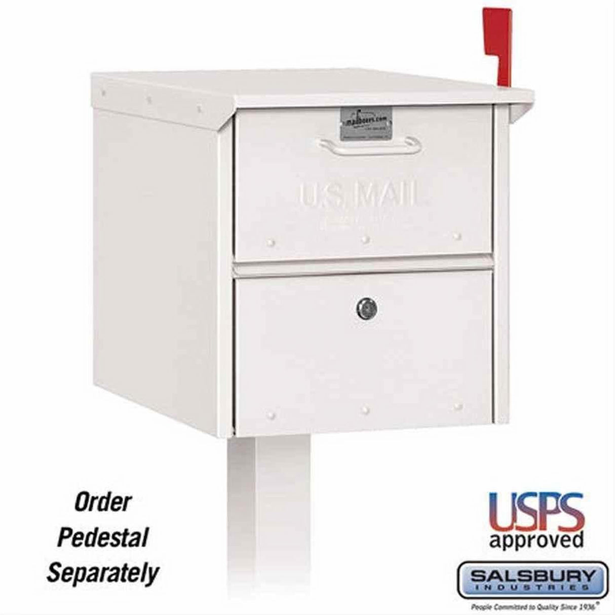 Salsbury Industries 4325WHT 4325 Roadside Mailbox White