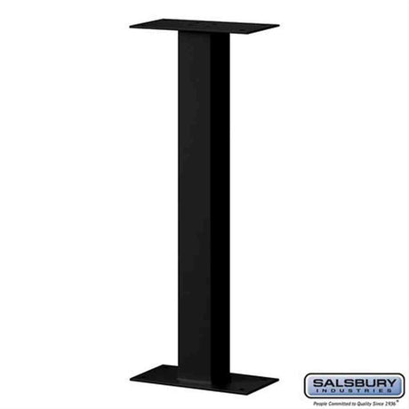 Salsbury Industries 4365BLK 4365 Standard Pedestal Bolt Mounted for Roadside Mailbox and Mail Chest Black