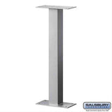 Salsbury Industries 4365SLV 4365 Standard Pedestal Bolt Mounted for Roadside Mailbox and Mail Chest Silver