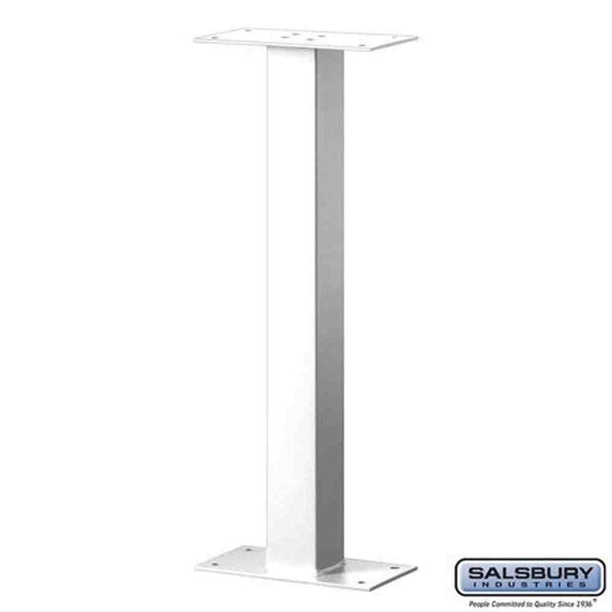 Salsbury Industries 4365WHT 4365 Standard Pedestal Bolt Mounted for Roadside Mailbox and Mail Chest White