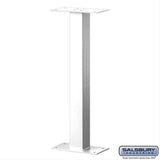 Salsbury Industries 4365WHT 4365 Standard Pedestal Bolt Mounted for Roadside Mailbox and Mail Chest White