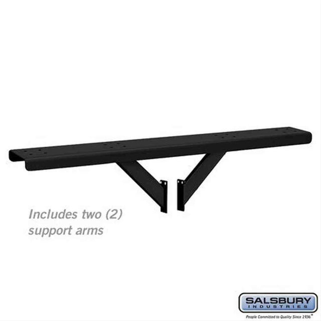 Salsbury Industries 4384BLK 4384 Spreader 4 Wide with 2 Supporting Arms for Roadside Mailboxes Black