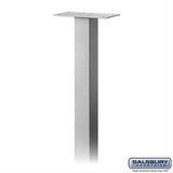 Salsbury Industries 4385SLV 4385 Standard Pedestal In Ground Mounted for Roadside Mailbox, Mail Chest & Mail Package Drop Silver