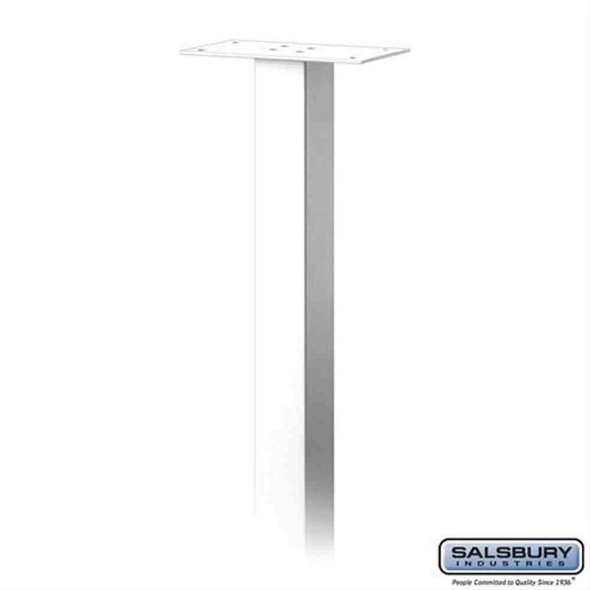 Salsbury Industries 4385WHT 4385 Standard Pedestal In Ground Mounted for Roadside Mailbox, Mail Chest & Mail Package Drop White