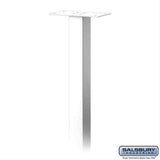 Salsbury Industries 4385WHT 4385 Standard Pedestal In Ground Mounted for Roadside Mailbox, Mail Chest & Mail Package Drop White