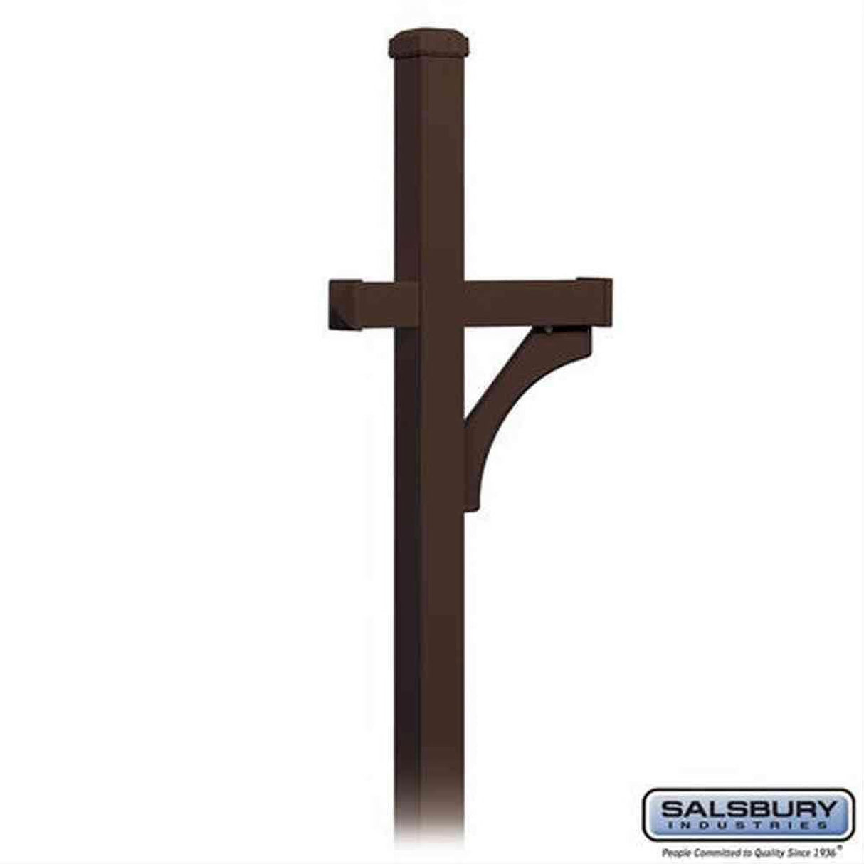 Salsbury Industries 4870BRZ 4870 Deluxe Mailbox Post 1 Sided In Ground Mounted Bronze