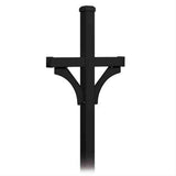 Salsbury Industries 4872BLK 4872 Deluxe Mailbox Post 2 Sided for 2 Mailboxes In Ground Mounted Black