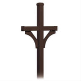 Salsbury Industries 4872BRZ 4872 Deluxe Mailbox Post 2 Sided for 2 Mailboxes In Ground Mounted Bronze