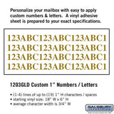 Salsbury Industries 1203GLD gold vinyl custom numbers