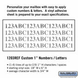 Salsbury Industries 1203REF reflective vinyl custom numbers