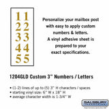 Salsbury Industries 1204GLD gold vinyl custom numbers